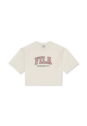 APPAREL RIFREDI BOXY CROPPED GRAPHIC - T-shirt print - egret