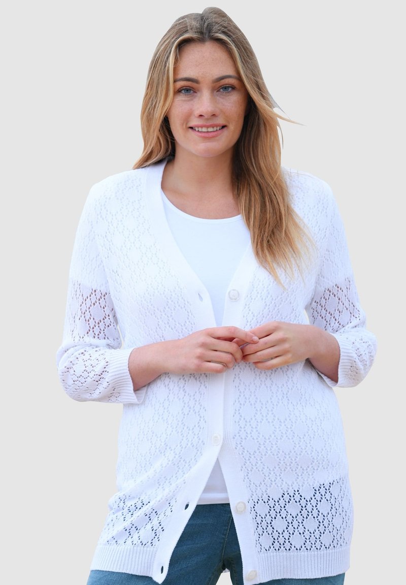 Damen Strickjacken | basically you Strickjacke weiß - JV75603 Damen Strickjacken | basically you Strickjacke weiß - JV75603