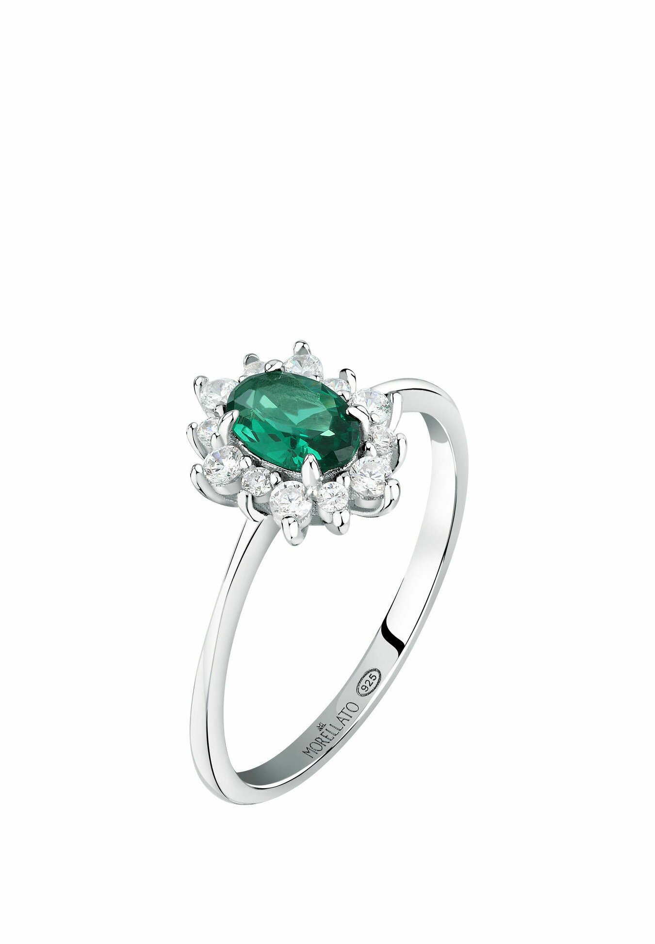 Anillo Pandora Plata 925 Corazón Elevado Verde + Caja Regalo | Meses