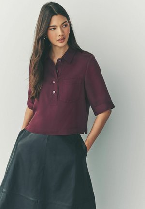 REGULAR FIT - CREPE SHORT SLEEVE  - Poloshirt - burgundy red