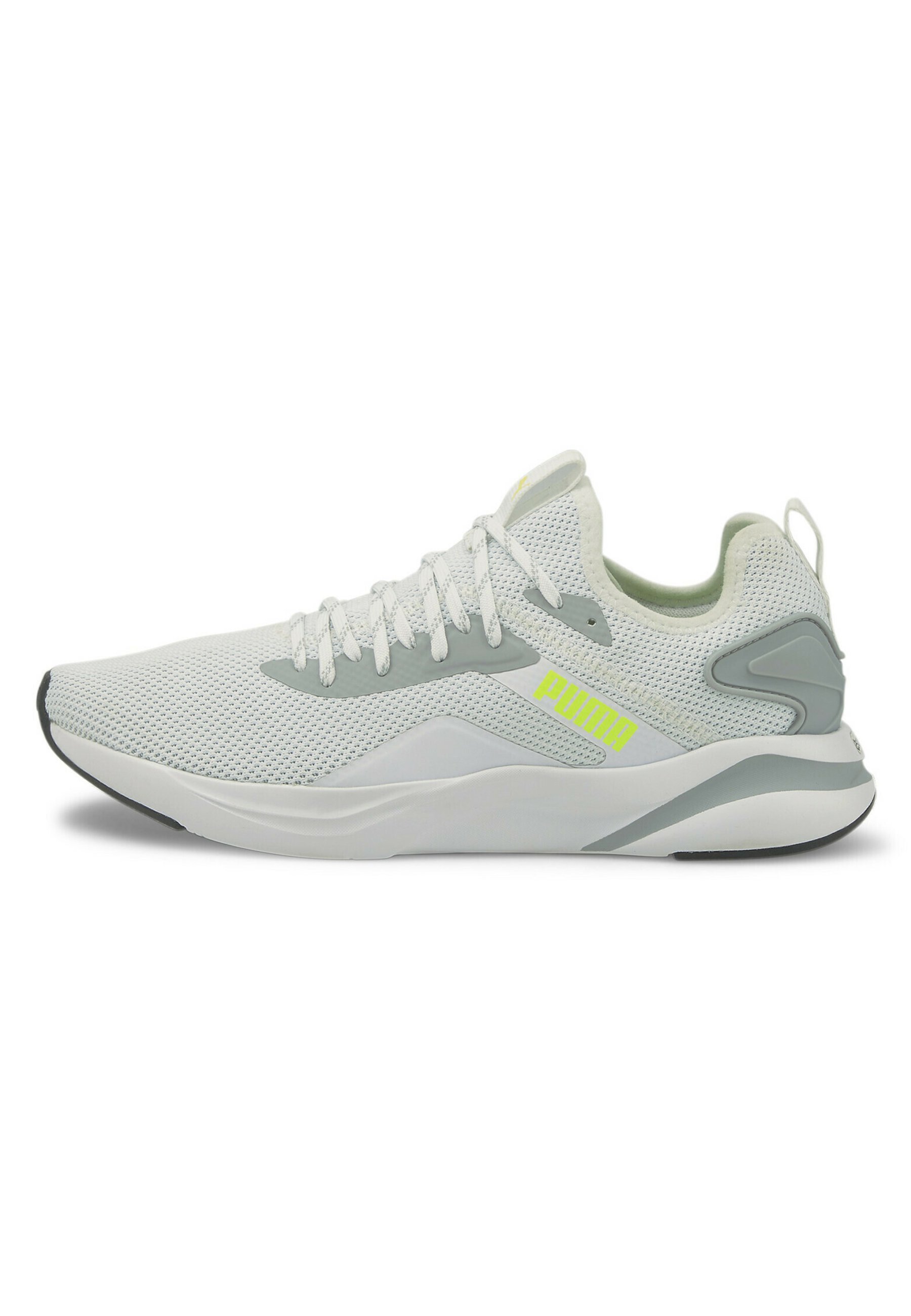 Puma SOFTRIDE RIFT - Neutral running shoes - white-quarry-yellow  alert/white - Zalando.de