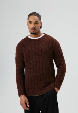 CABLE - Trui - brown
