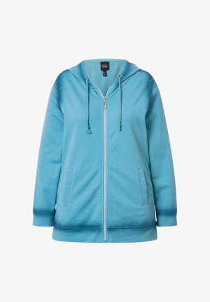 Ulla Popken DECORATIVE SEAM HOODIE - Sweatjakke - light teal