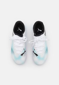 Puma FUTURE 7 PLAY FG/AG JR UNISEX - Nogometne kopačke za čvrstu podlogu - white/black/poison pink