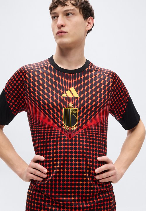 (GS) adidas Belgium 26 Home Pre Match Jersey Asia Sizing 'Black Red' — foto 4