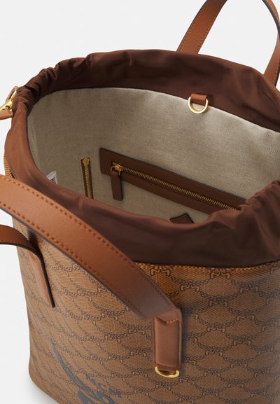 MCM LAURESTOS COATED BACKPACK UNISEX - Dnevni ruksak - cognac