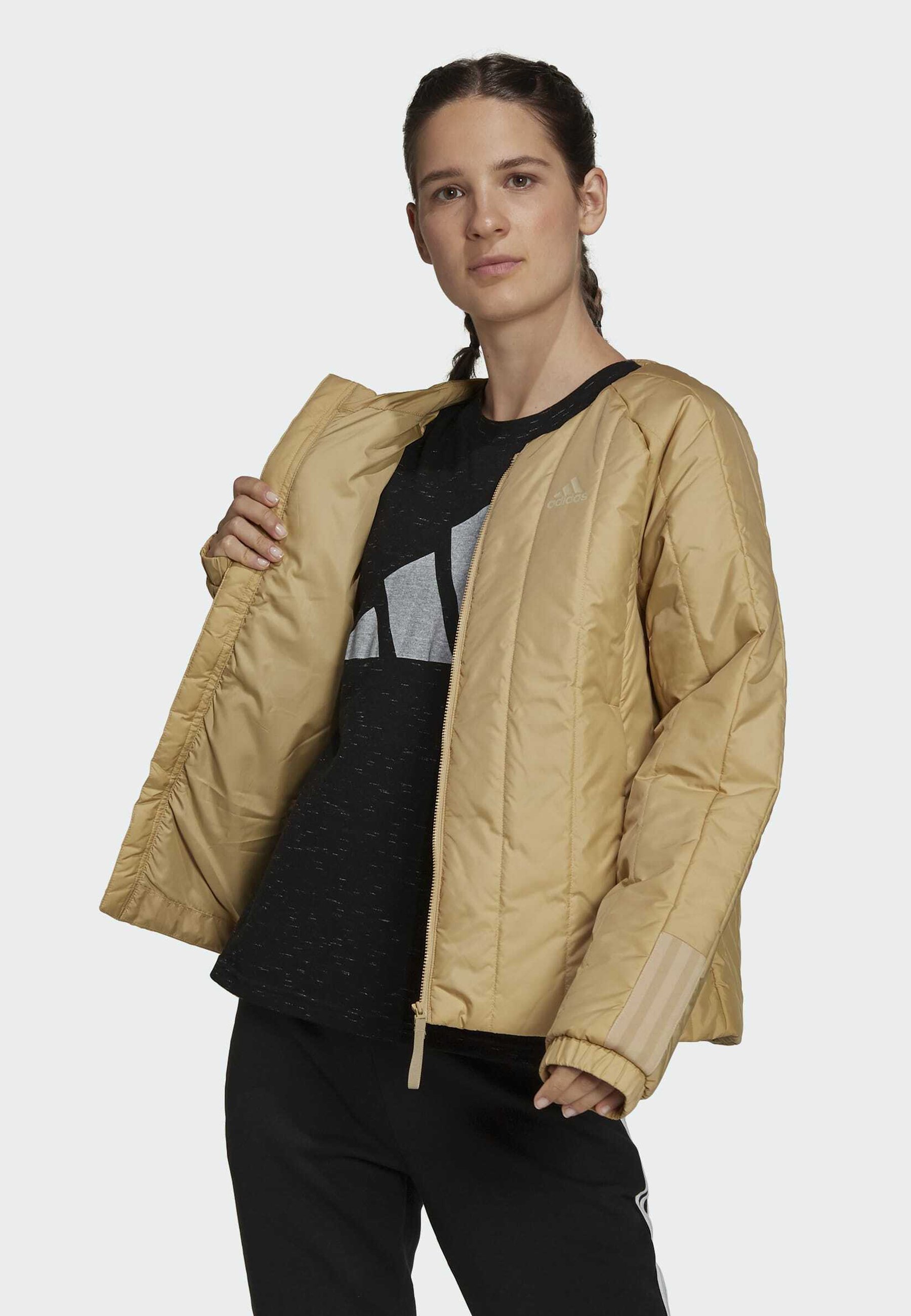 adidas beige bomber jacket