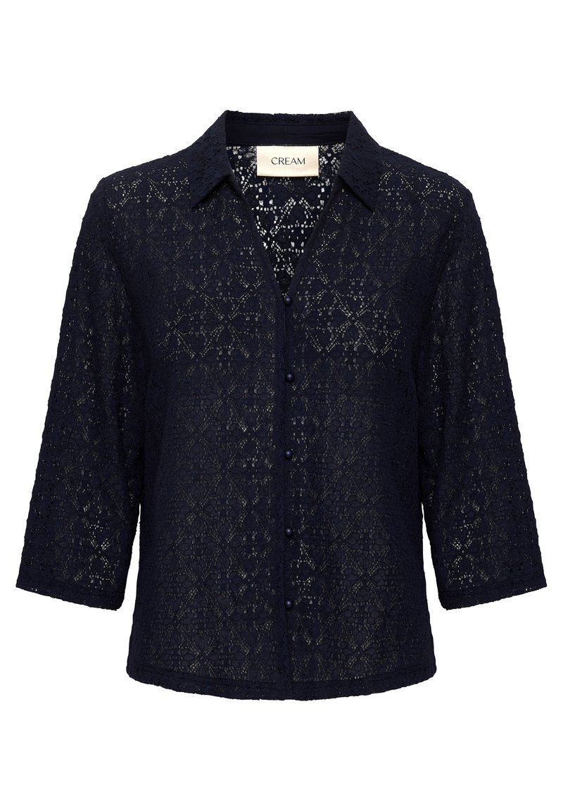 Cream Overhemdblouse donkerblauw
