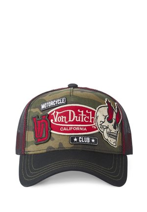 Von Dutch CAMOU PATCH - Gorra - noir vert vert rouge