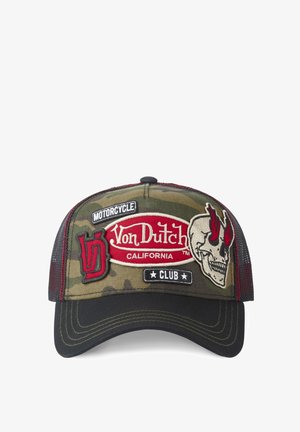 Von Dutch CAMOU PATCH - Gorra - noir vert vert rouge