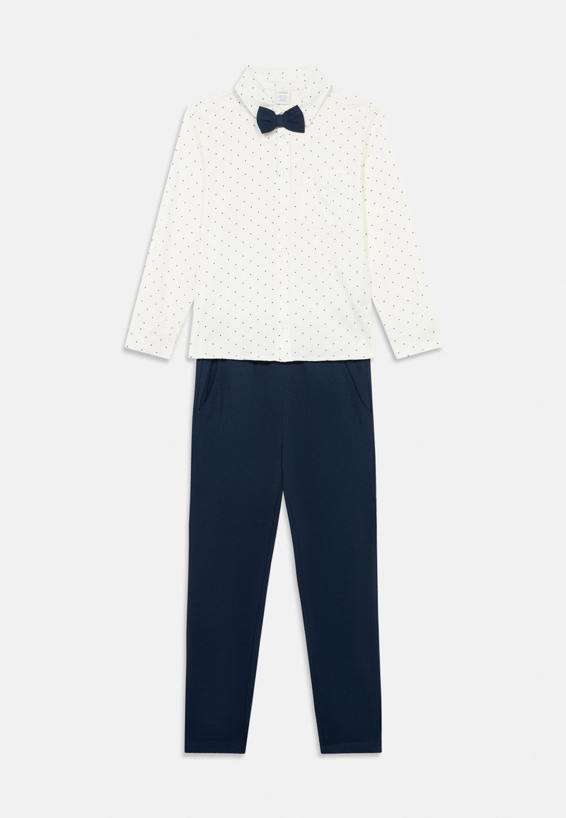 Lindex SHIRT TROUSER AND BOWTIE SET - Broek - dark blue