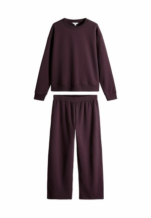REGULAR FIT - CREW NECK AND JOGGERS SET  - Tracksuit - dark purple