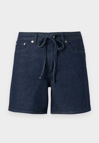 Unselected, dark blue denim