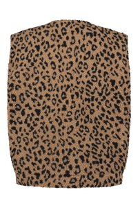 Colourful Rebel YONI LEOPARD GILET - Strukirani kaput - warm brown