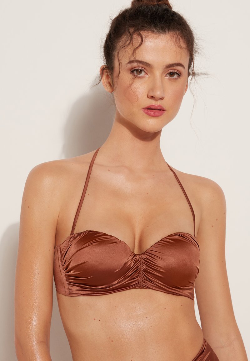 tezenis-elegant-dream-bandeau-haut-de-bikini-braun-medium-brown
