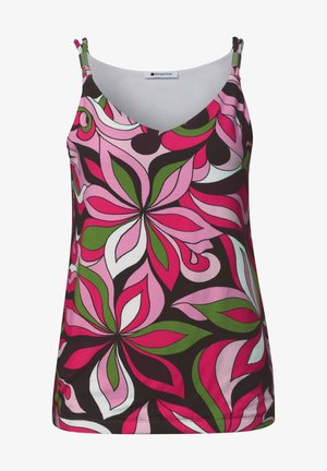 Street One, TOP WITH V-NECK AND DECORATIVE DETAIL - Débardeur - magenta dream