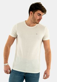 Tommy Jeans - SLIM JASPER NECK - Basic póló - blanc Miniatűr kép 1