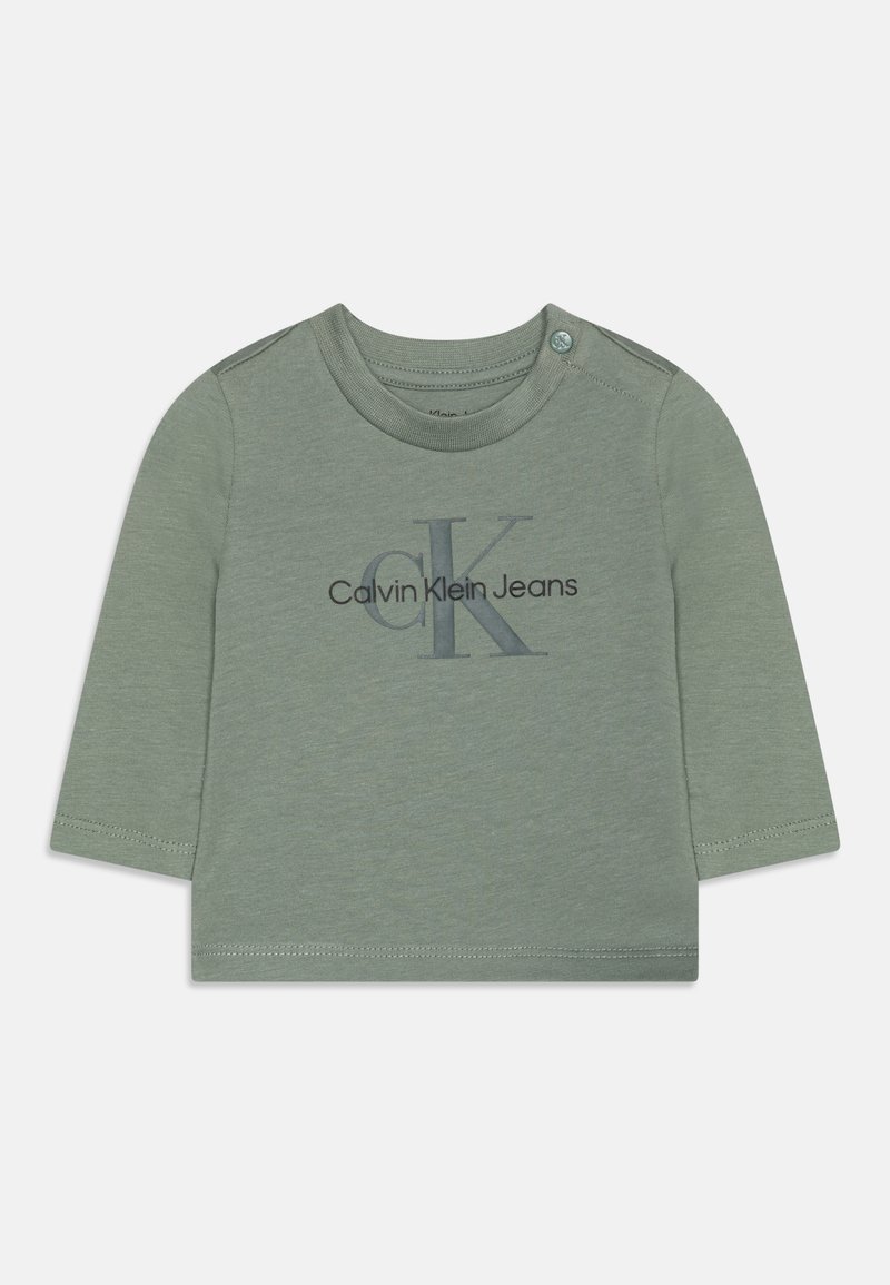 Calvin Klein Jeans MONOGRAM UNISEX - Maglietta a manica lunga - meteor green