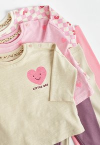 Next 6 PIECE SET STANDARD - Leggings - Hosen - tan brown hot pink