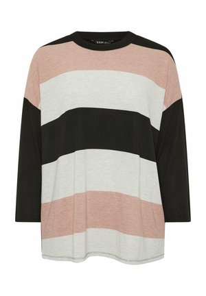 Yours Clothing, WOMEN'S LONG SLEEVE TOPS - Langærmet T-shirt - pink black