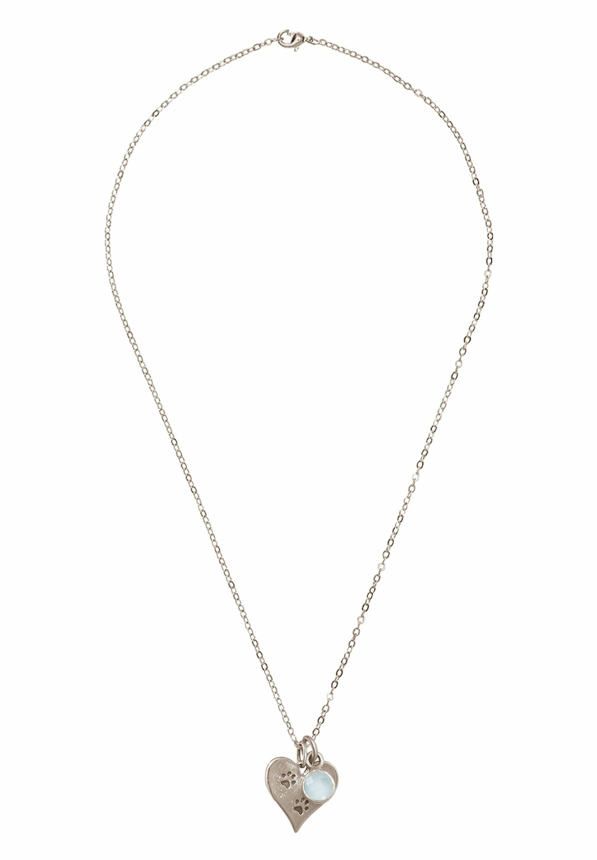 AIWENXI Urnen Halskette Für Haustier Asche - Pfotenabdruck Anhänger Aus Rostfreiem Stahl