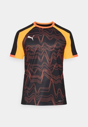 Puma INDIVIDUALLIGA GRAPHIC  - T-Shirt sport - black/glowing red