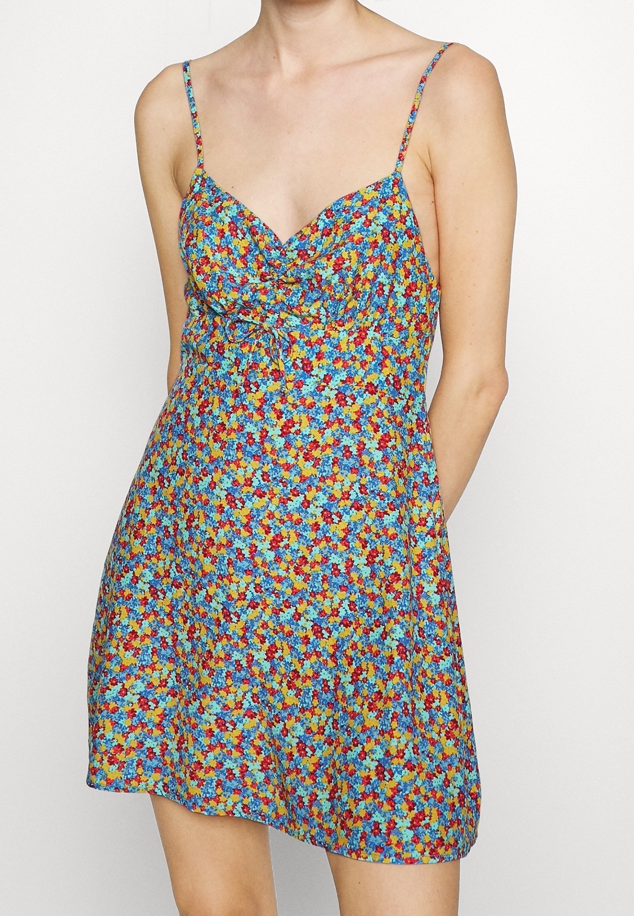 farm rio blue floral dress FARM Rio Watercolor Floral Blue Maxi Dress, Watercolor Floral Blue / L main image 1