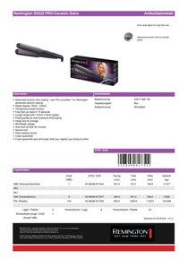 Lisseur Remington S5525 avec plaques en céramique extra larges, écran digital, chauffe rapide, cordon pivotant et pochette résistante à la chaleur incluse.