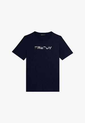 Freddy, MANICA CORTA CON LOGO OLOGRAFICO - Camiseta estampada - dark blue
