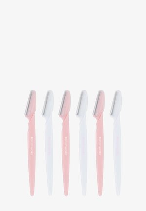 BRUSHWORKS ANGLED DERMAPLANERS (PACK OF 6) - Hair removal Accessory - pink & white