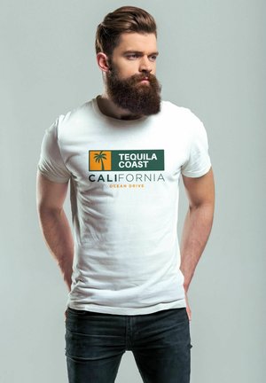 CALIFORNIA OCEAN DRIVE SOMMER PALME TE - Print T-shirt - weiß