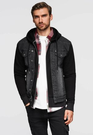 WITH SLEEVES AND HOOD - Jeansjacka - black
