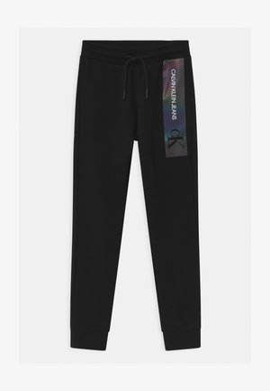 REFLECTIVE LOGO SLIM FIT UNISEX - Pantalon de survêtement - black