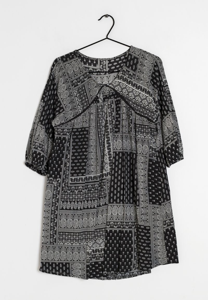 Mango Robe de jour - black/white