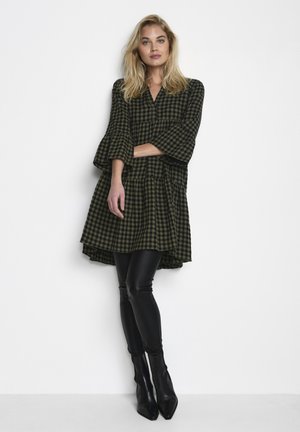 KAPAULA - Day dress - black green check