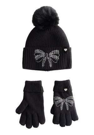 Baker by Ted Baker DIAMANTÉ BOW POM SET - Rukavice - black