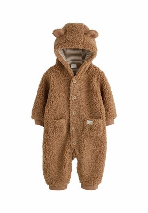 Next, REGULAR FIT - BORG HOODED BABY PRAMSUIT UNISEX - Pyjamas - brown