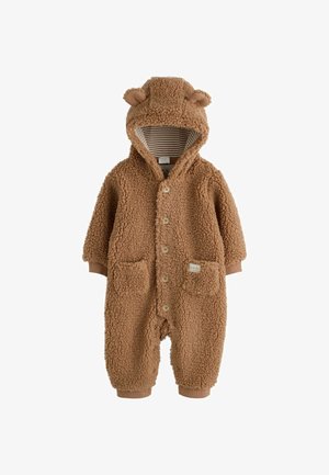 Next, REGULAR FIT - BORG HOODED BABY PRAMSUIT UNISEX - Pyjamas - brown