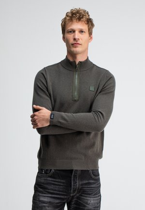 CLIFDEN HALF ZIP - Strickpullover - mocha brown