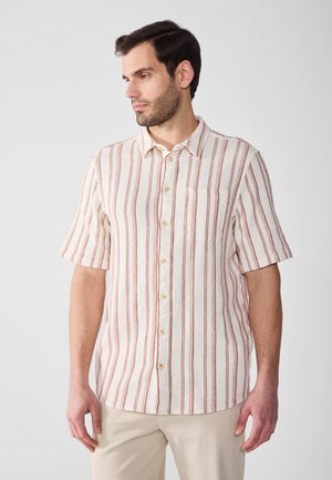 Pier One STRUCTURED SHIRT - Shirt - off white/red