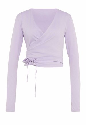 adidas Performance, 3 STRIPES STUDIO SOFT BALLET WRAP TOP - Longsleeve - powder plum   pure lemon