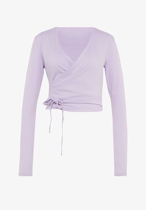 adidas Performance, 3 STRIPES STUDIO SOFT BALLET WRAP TOP - Longsleeve - powder plum pure lemon