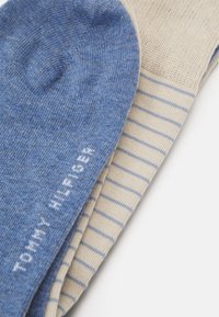 Tommy Hilfiger MEN SMALL STRIPE 2 PACK - Meias - beige/denim melange