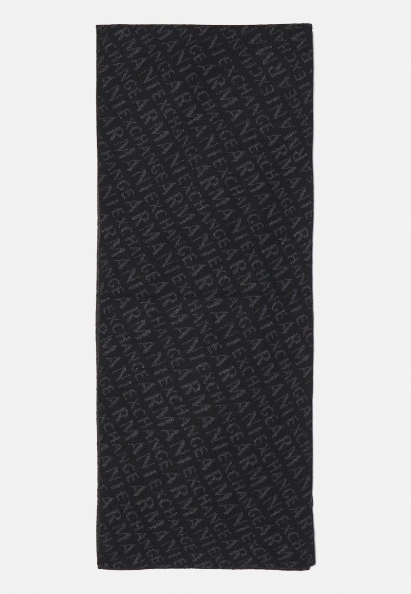 Armani Exchange SCARF UNISEX - Sciarpa - black/dark grey melange