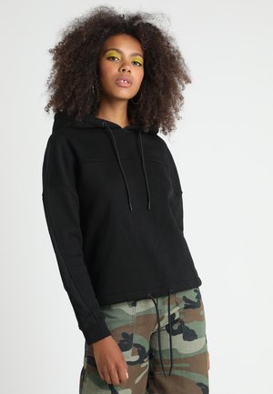 LADIES INSET HOODY - Kapuzenpullover - black