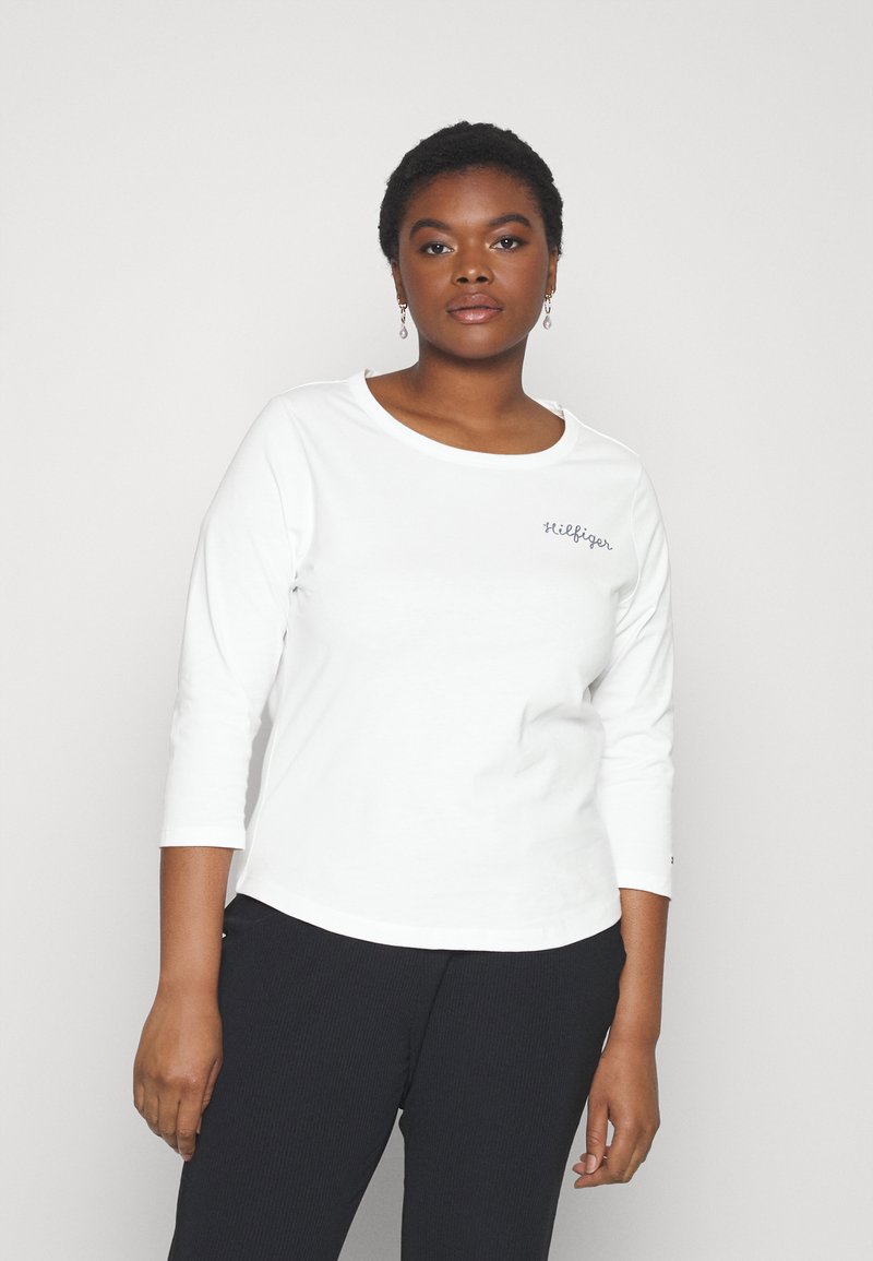 Anne Long Sleeved Pattern Top - Ecru main image 0