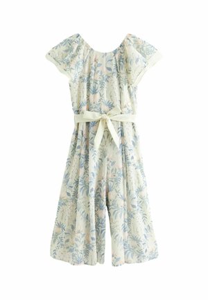 WIDE LEG - REGULAR FIT - Jumpsuit - blue and white