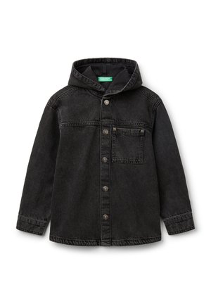 WITH HOOD - Jeansjacke - black