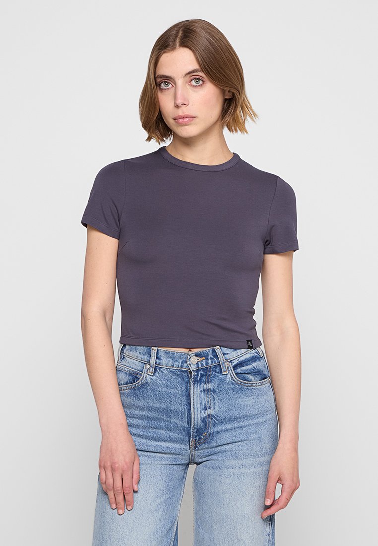 Calvin Klein Jeans T-shirt basic antraciet Calvin Klein Jeans T-shirt basic antraciet