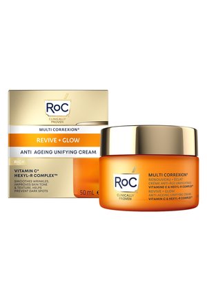 ROC MULTI CORREXION REVIVE + GLOW ANTI-AGEING UNIFYING CREAM RICH 50ML - Soin de jour - multi coloured
